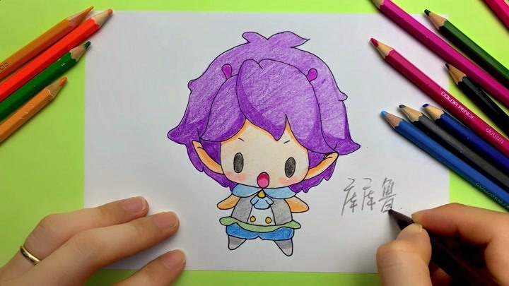 儿童手绘教程:小花仙q版库库鲁,表情好萌好可爱,喜欢