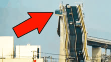 坡度逆天的日本江岛大桥，超大坡度吓呆司机，前进每百米升高6米