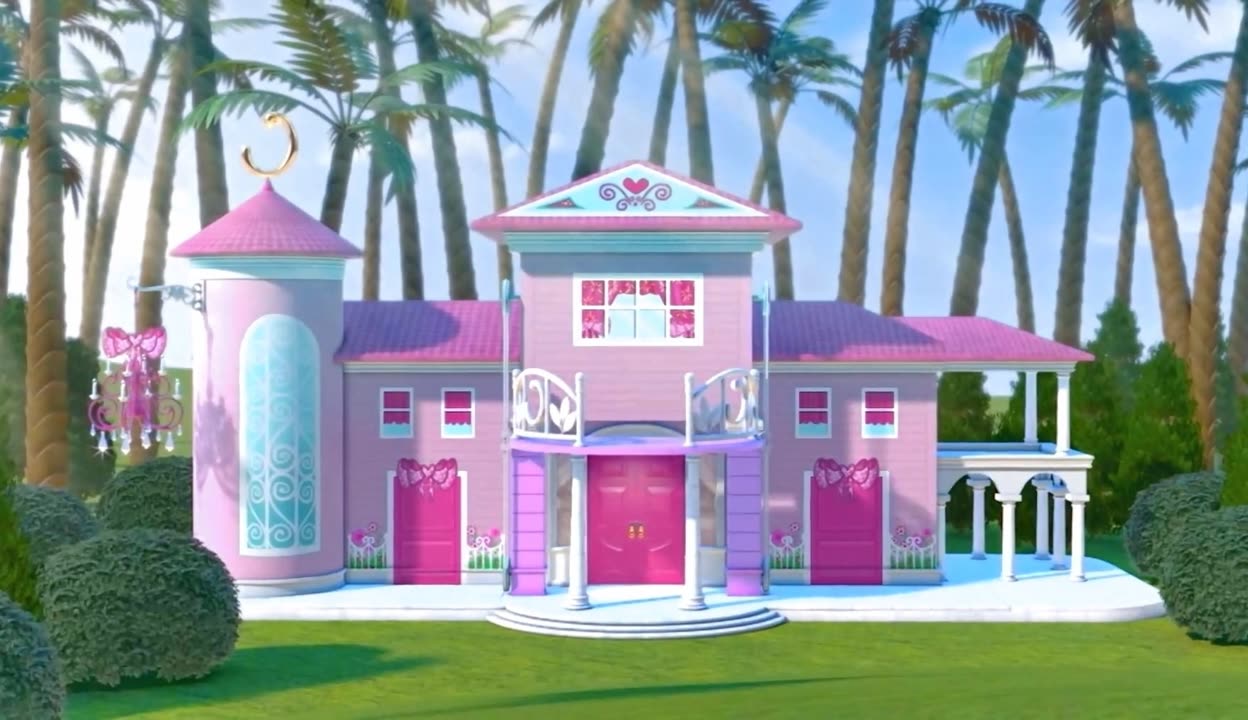 芭比之梦想豪宅:小凯丽的新房子,粉红公主城堡!