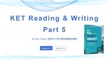 2020新版KET Reading Part 5讲解-Trainer精讲精练