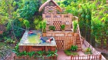 荒野盖房：用木砖建造漂亮的游泳池和别墅