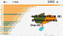 1978~2019年华南地区各市GDP&人均GDP排名【top 20】