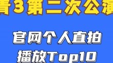 青3二公官网个人直拍播放量Top10 第一断层领跑！
