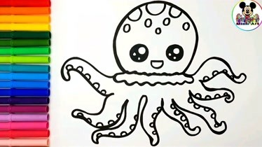 章鱼宝宝简笔画图片