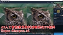 AI聚焦防抖清晰锐化PS滤镜使用教程 Topaz Sharpen AI中文视频