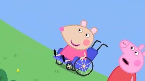 小猪佩奇:老鼠曼蒂虽然坐轮椅,但她球打得很厉害,孩子们都羡慕