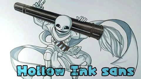 《傳說之下》創意手繪:如何畫出一個hollow ink sans?