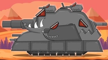 坦克世界搞笑動畫:kv -44對抗怪物堡壘坦克!