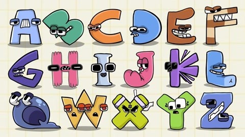 26个字母拟人化动漫图片
