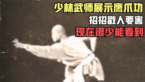 少林武師展示真正鷹爪功,招招都能戳人要害,現在很少能看到