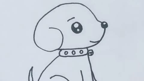 简笔画狗 可爱 简单图片