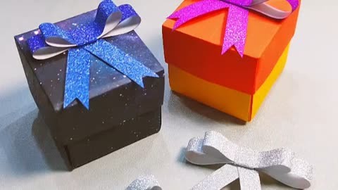 折纸礼物盒子,折法简单一定要学会折纸教程