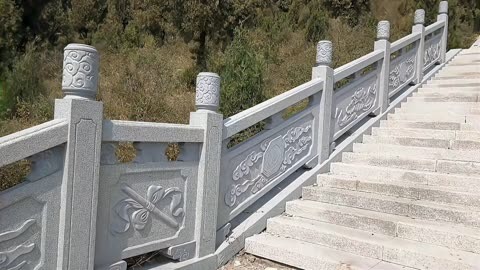 楼梯踏步台阶石材栏杆栏板护栏(多图欣赏)