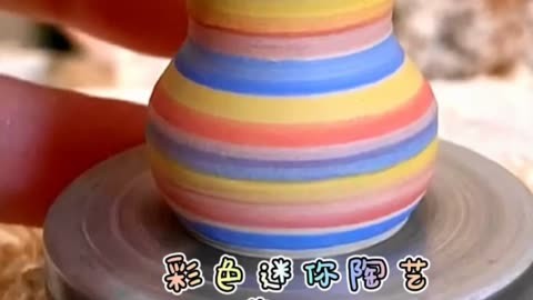 彩色陶罐彩纸制作图片