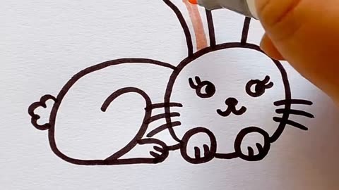 画兔子的最简单画法图片